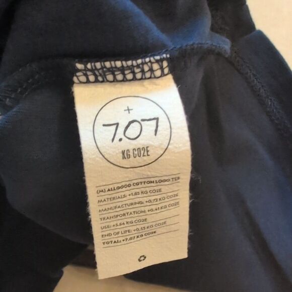 NWT Allbirds Allgood Cotton Logo Tee Deep Navy Organic Cotton Size L - Picture 8 of 11